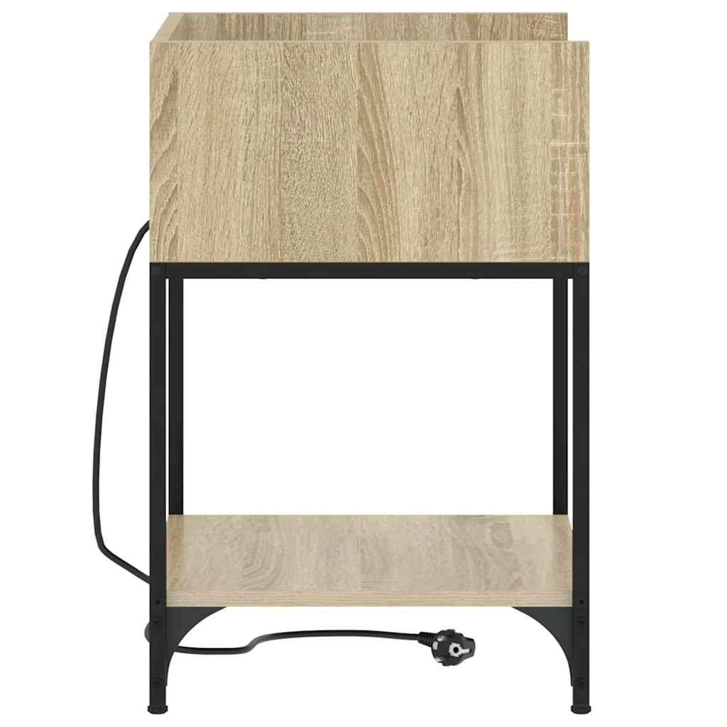 Nattbordskap 2 pcs Sonoma eik 40 x 40 x 61 cm Konstruert tre