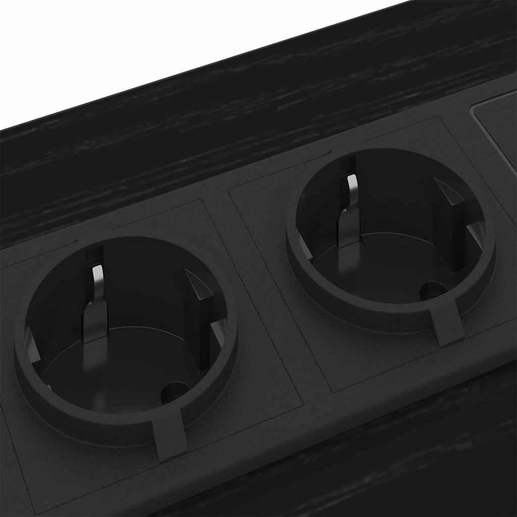 Nattbordskap med skuff Svart eik 42 x 41 x 61 cm Konstruert tre