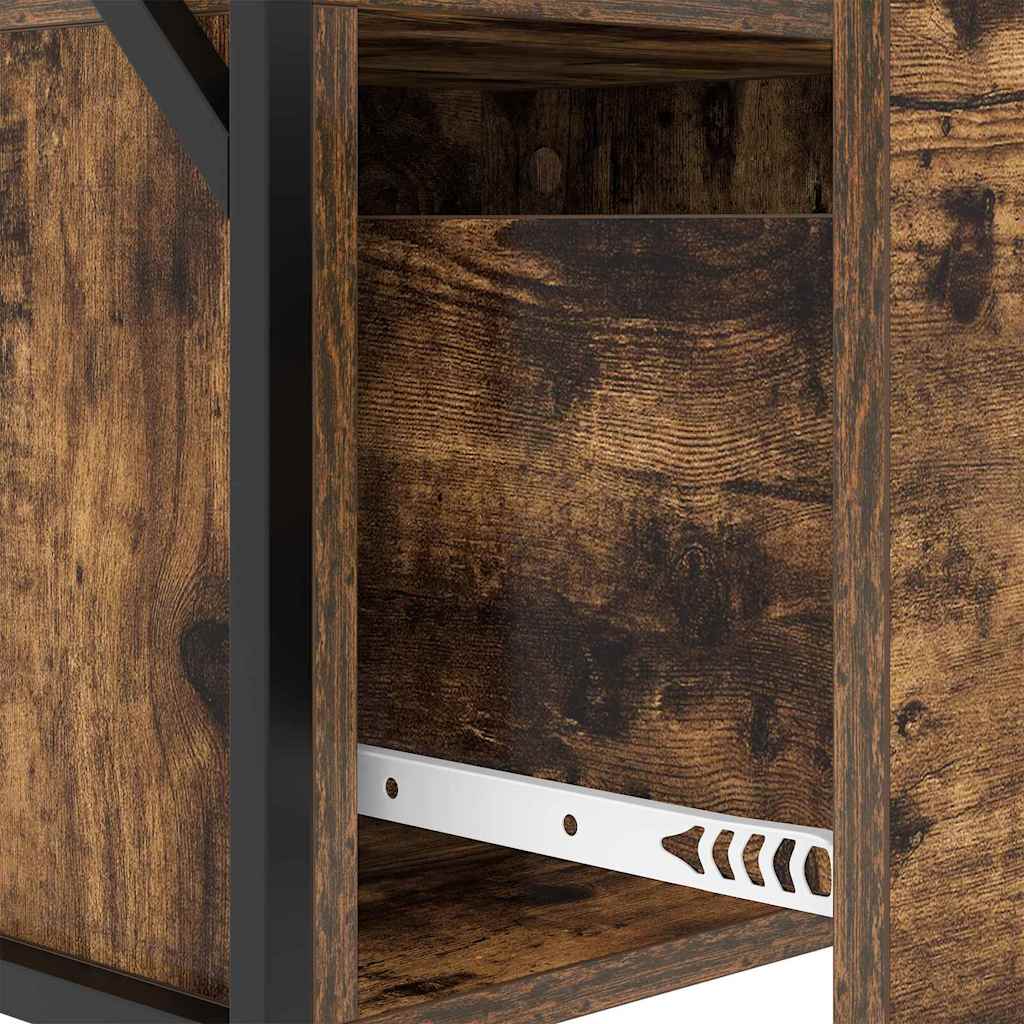 Nattbordskap 2 pcs Røkt eik 40 x 31 x 60 cm Konstruert tre