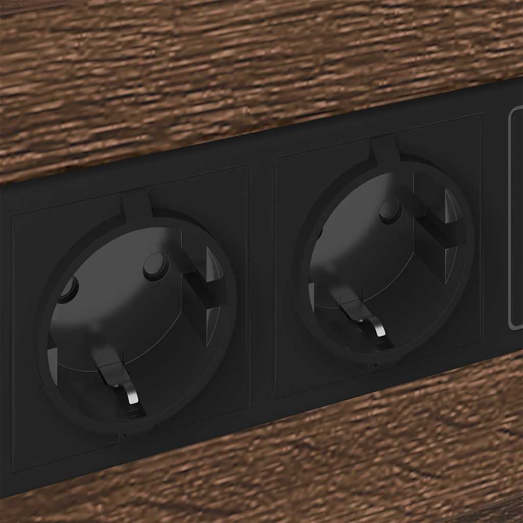 Nattbordskap 2 pcs brun eik 40 x 31 x 60 cm Konstruert tre