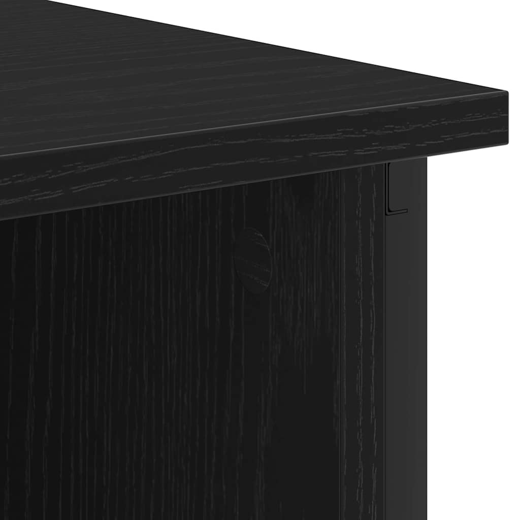 Nattbordskap Svart Eik 55 x 31 x 76 cm Konstruert tre