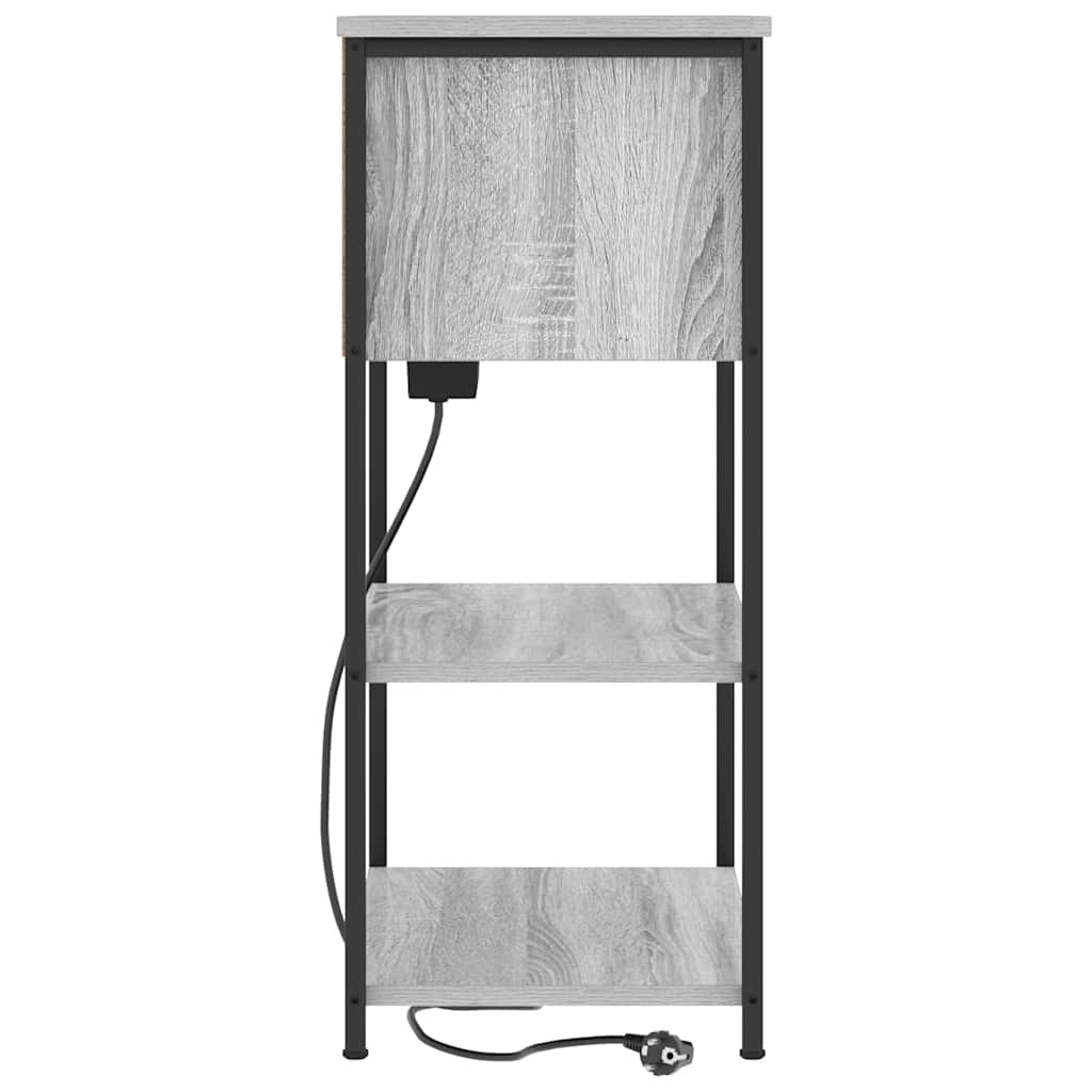 Nattbordskap Grå sonoma 55 x 31 x 76 cm Konstruert tre