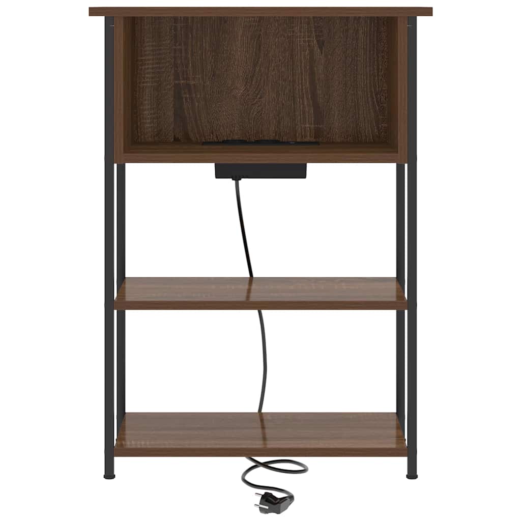 Nattbordskap Brun Eik 55 x 31 x 76 cm Konstruert tre
