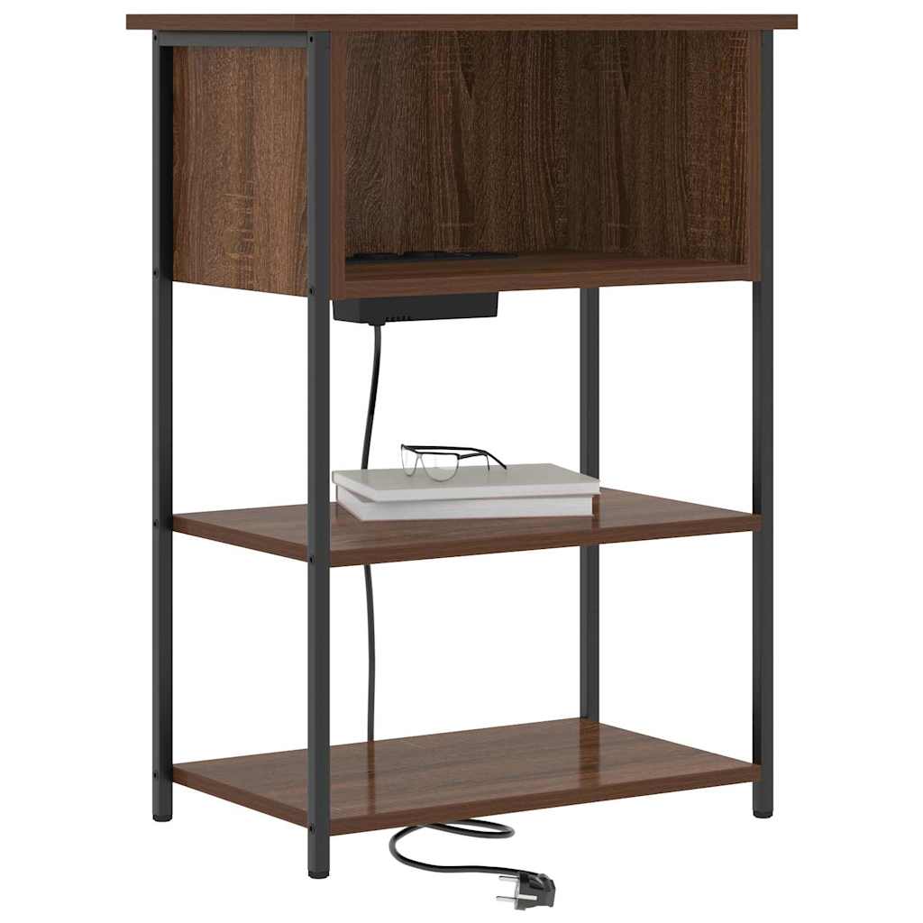 Nattbordskap Brun Eik 55 x 31 x 76 cm Konstruert tre