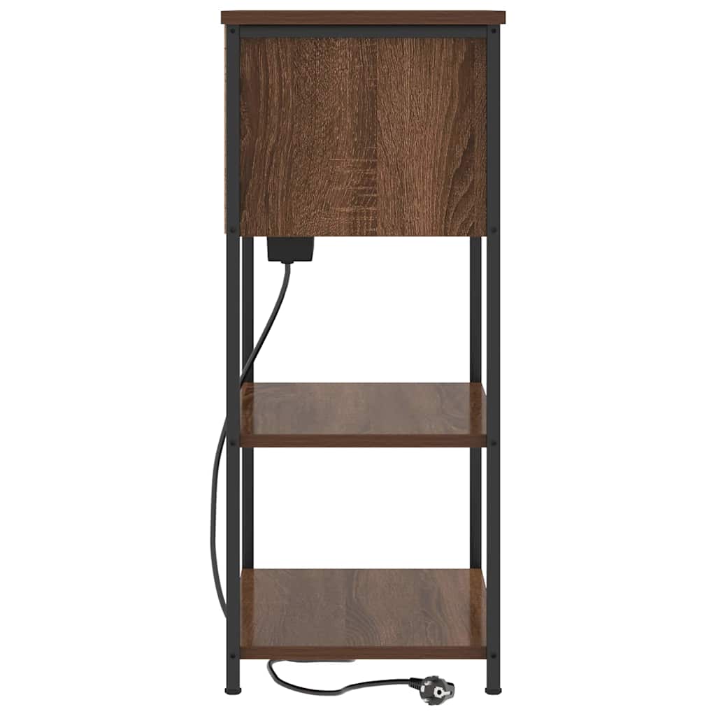 Nattbordskap Brun Eik 55 x 31 x 76 cm Konstruert tre