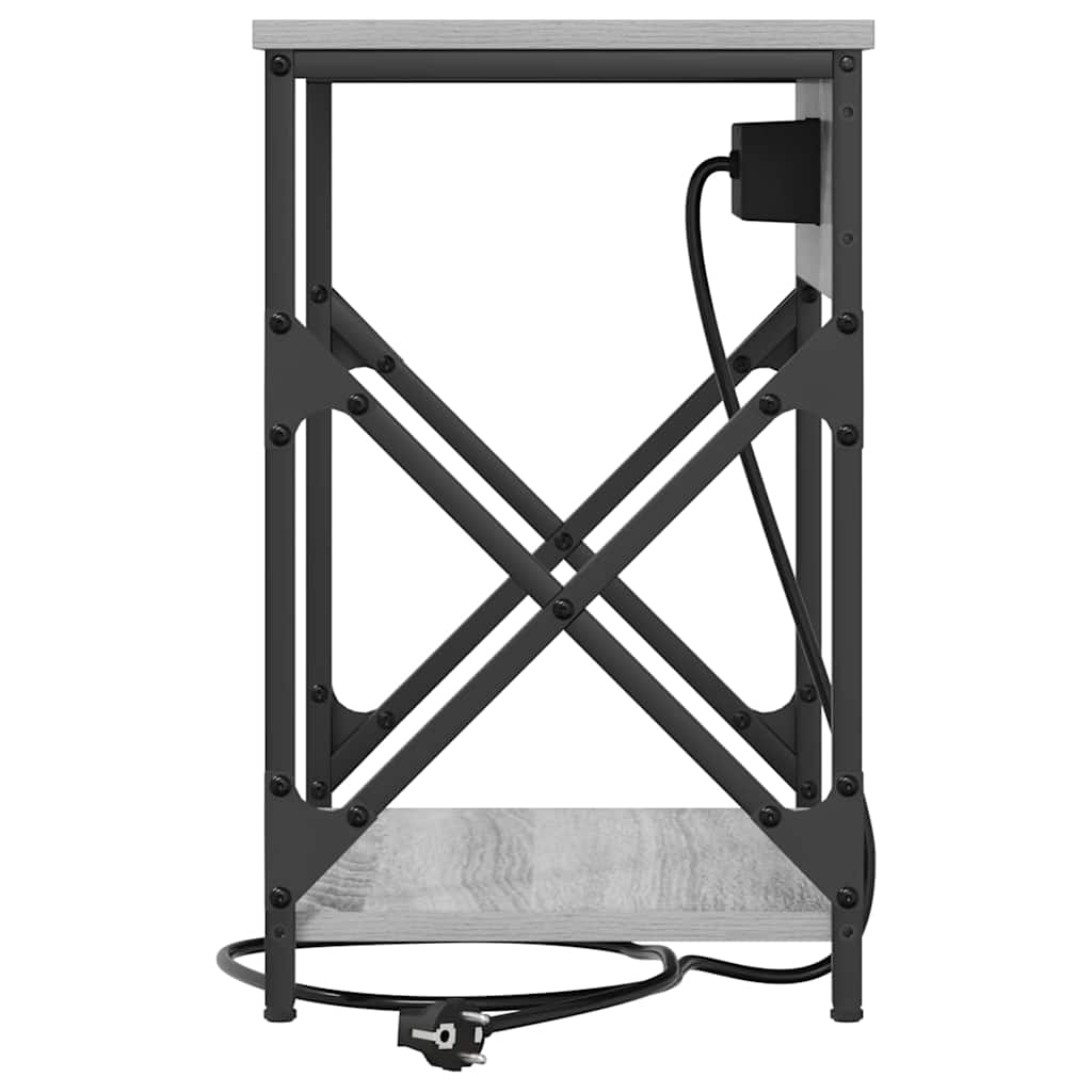 Nattbordskap 2 pcs Grå Sonoma 41 x 31 x 51 cm Konstruert tre