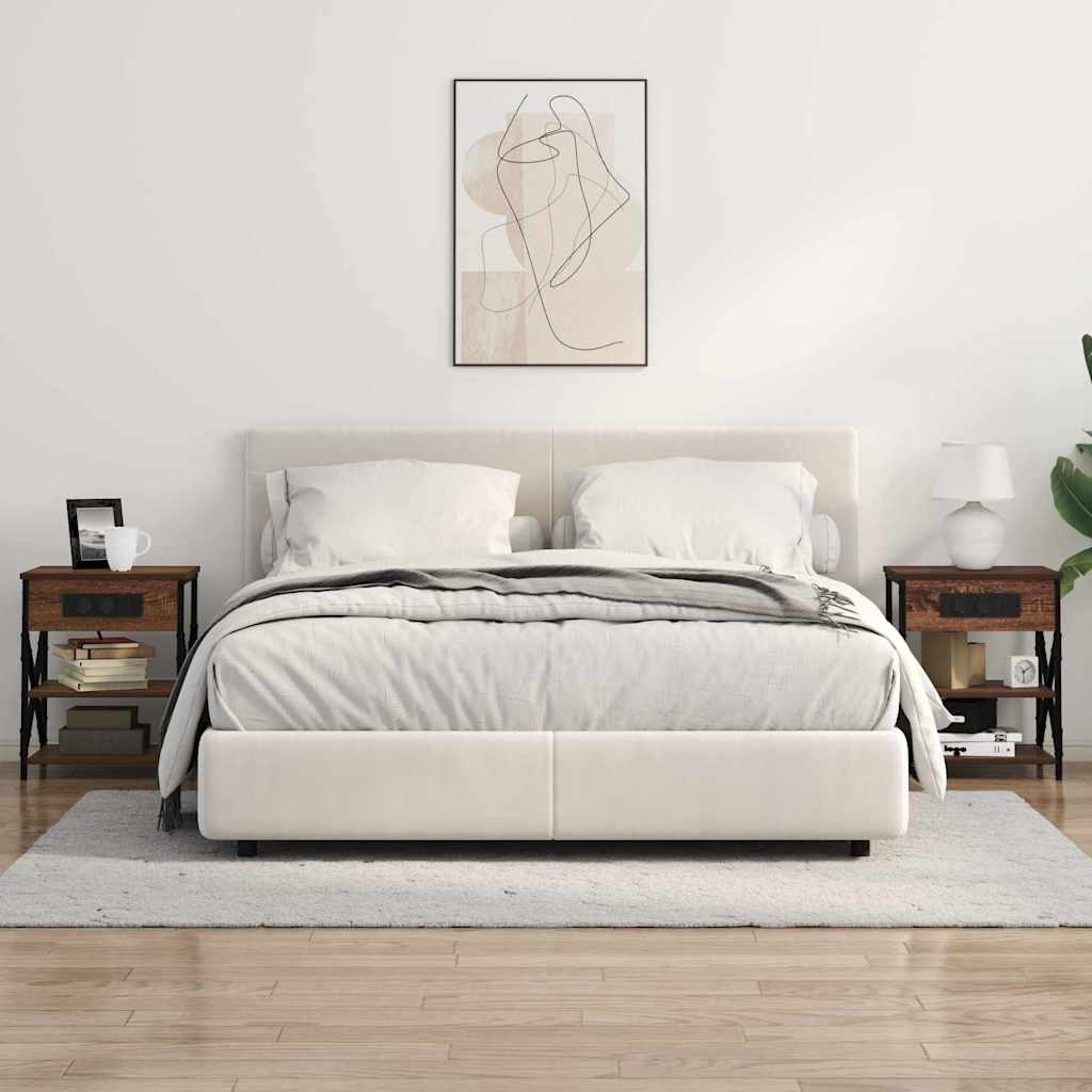 Nattbordskap med hylle Brun Eik 41 x 31 x 51 cm Konstruert tre