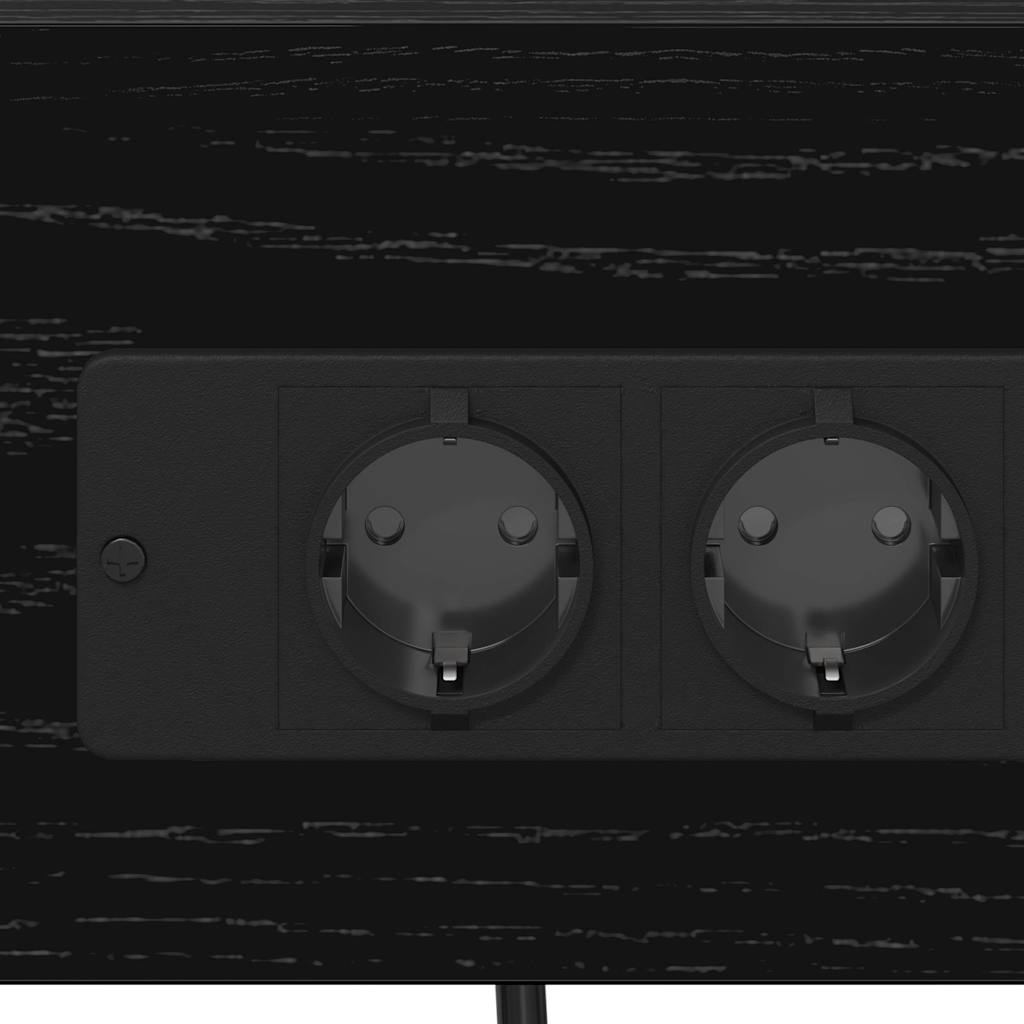 Nattbordskap med hylle Svart eik 41 x 31 x 76 cm Konstruert tre