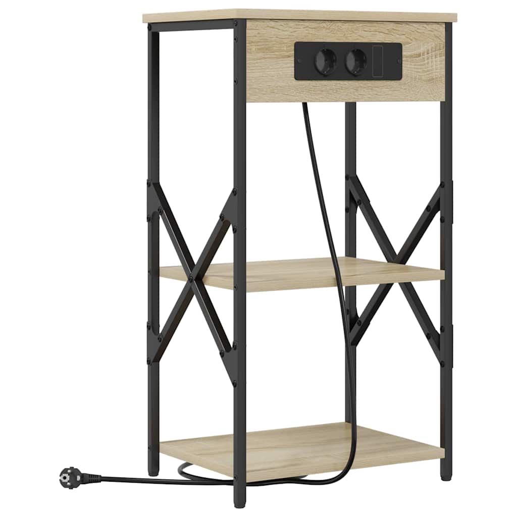 Nattbordskap 2 pcs Sonoma eik 41 x 31 x 76 cm Konstruert tre