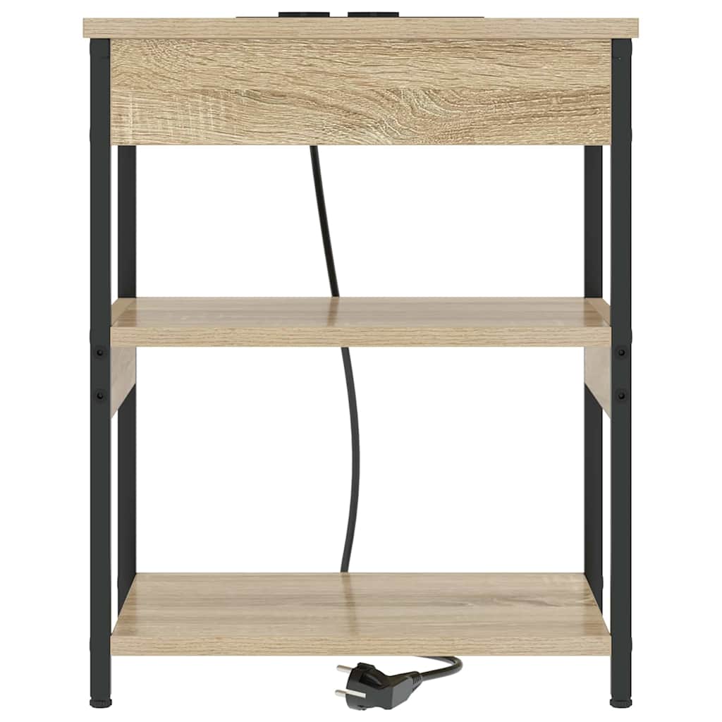 Nattbordskap 2 pcs Sonoma eik 41 x 31 x 51 cm Konstruert tre