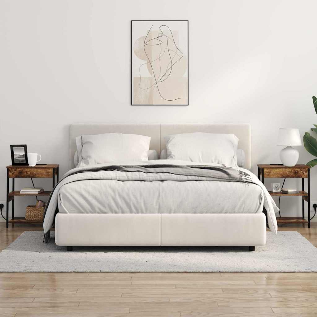 Nattbordskap 2 pcs Røkt eik Konstruert tre