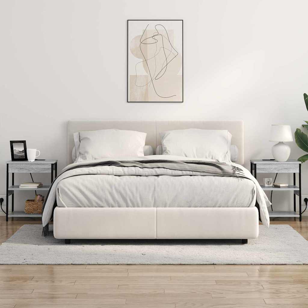 Nattbordskap 2 pcs Grå sonoma Konstruert tre