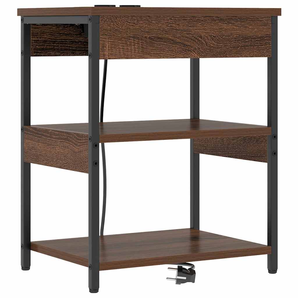 Nattbordskap Brun Eik 41 x 31 x 51 cm Konstruert tre