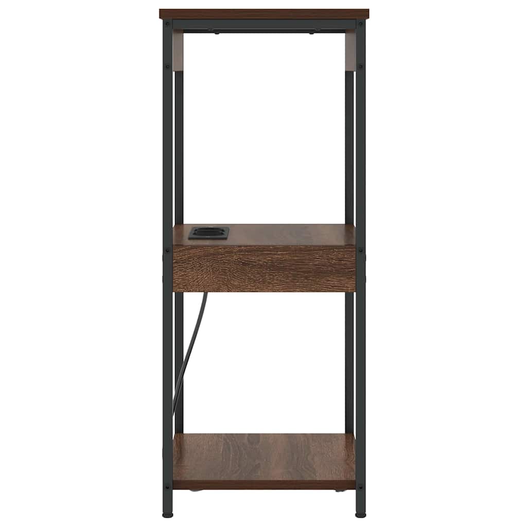 Nattbordskap med hylle Brun Eik 41 x 31 x 76 cm Konstruert tre