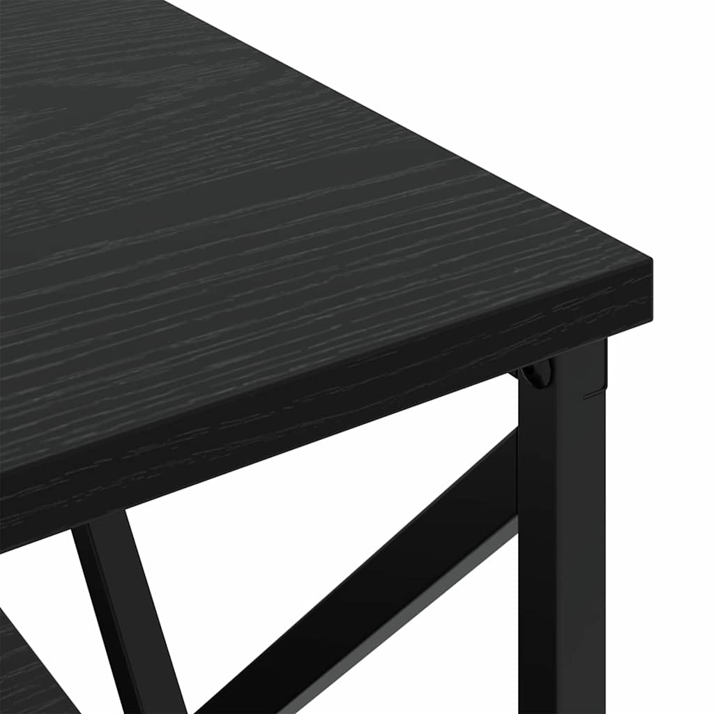 Nattbordskap Svart Eik 41,5 x 40,5 x 55 cm Konstruert tre