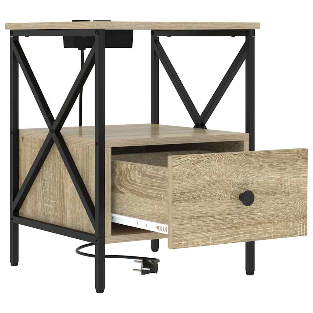 Nattbordskap Sonoma eik 41,5 x 40,5 x 55 cm Konstruert tre