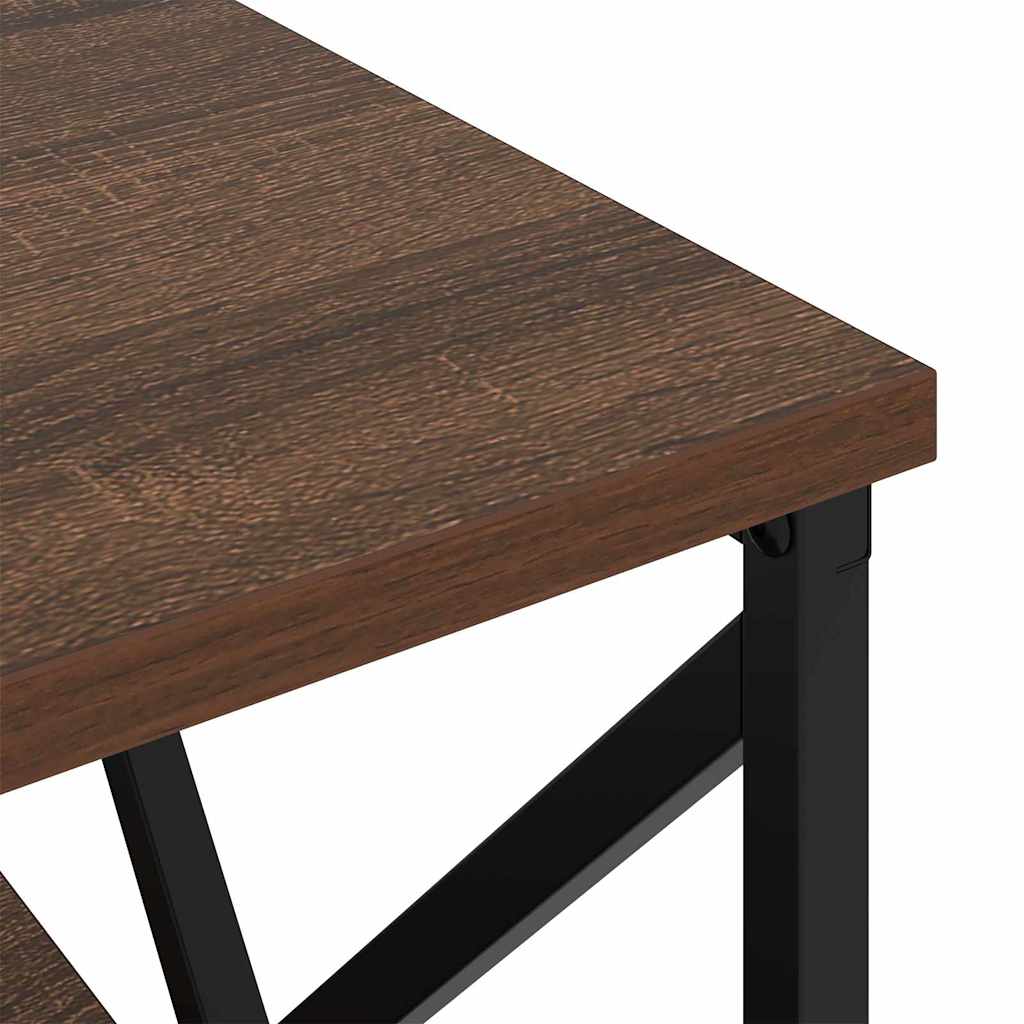 Nattbordskap 2 pcs Brun Eik 41,5 x 40,5 x 55 cm Konstruert tre
