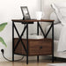 Nattbordskap 2 pcs Brun Eik 41,5 x 40,5 x 55 cm Konstruert tre