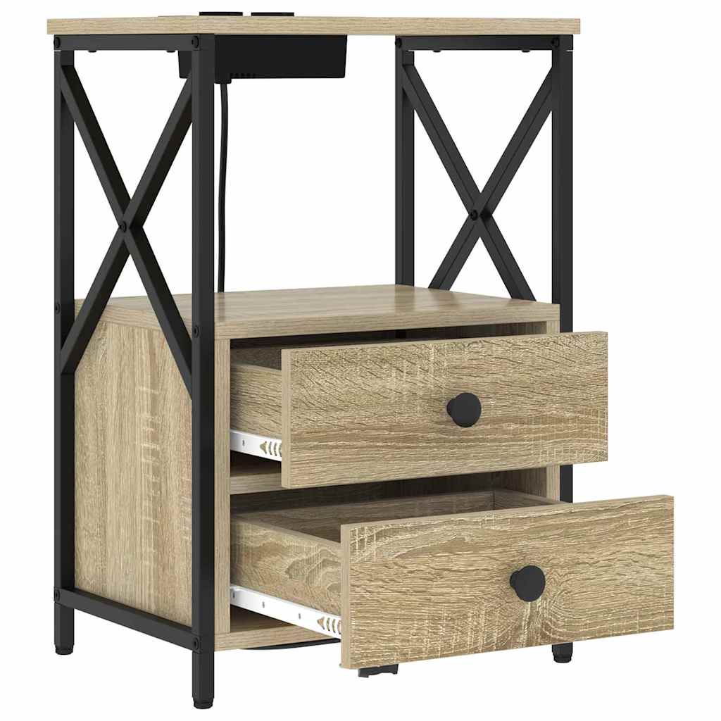 Nattbordskap Sonoma eik 40 x 31 x 60 cm Konstruert tre