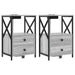 Nattbordskap 2 pcs Grå Sonoma 40 x 31 x 60 cm Konstruert tre
