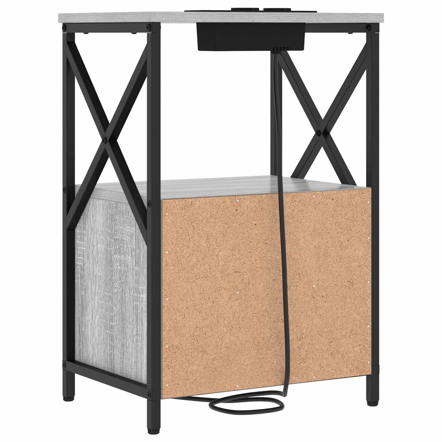 Nattbordskap 2 pcs Grå Sonoma 40 x 31 x 60 cm Konstruert tre