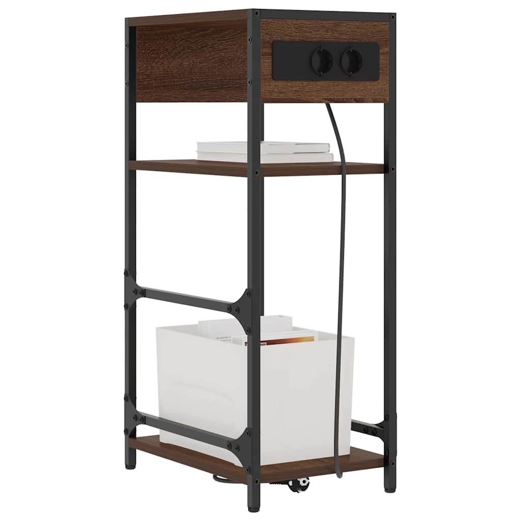 Nattbordskap Brun Eik 40 x 27 x 76 cm Konstruert tre