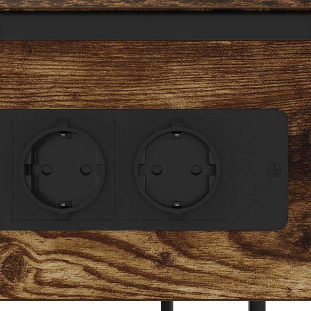 Nattbordskap Røkt eik 41 x 28 x 76 cm Konstruert tre