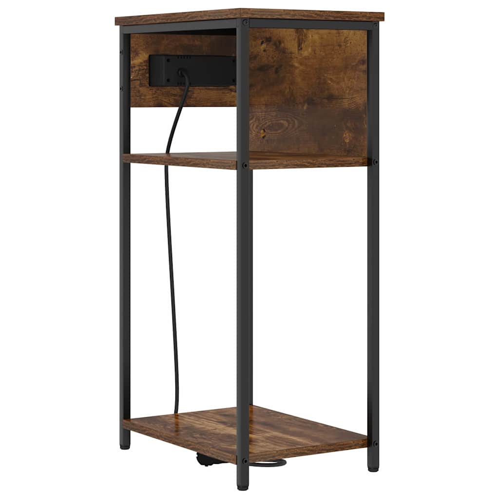Nattbordskap Røkt eik 41 x 28 x 76 cm Konstruert tre