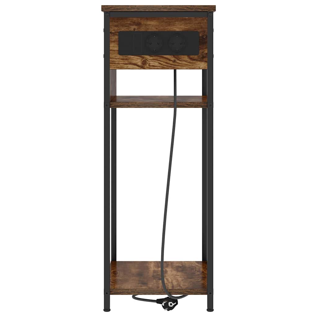 Nattbordskap Røkt eik 41 x 28 x 76 cm Konstruert tre