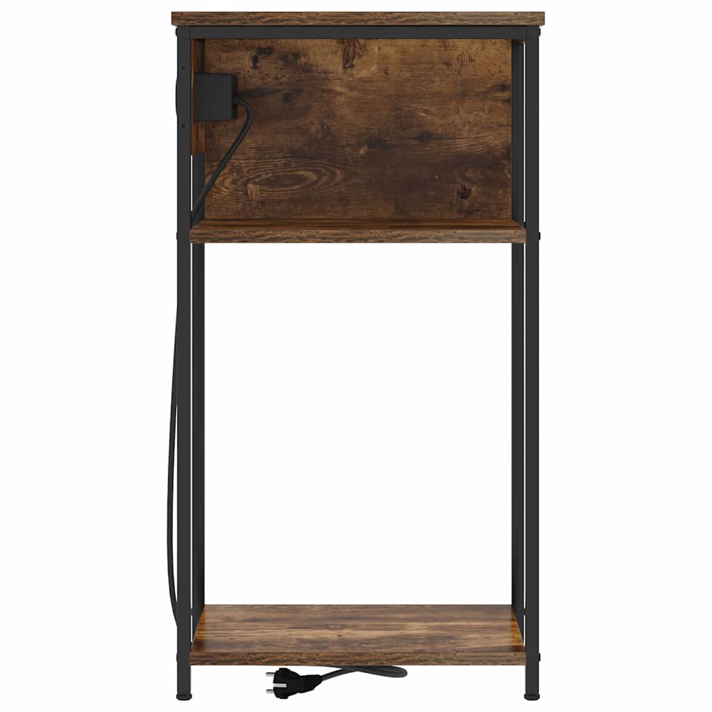 Nattbordskap Røkt eik 41 x 28 x 76 cm Konstruert tre
