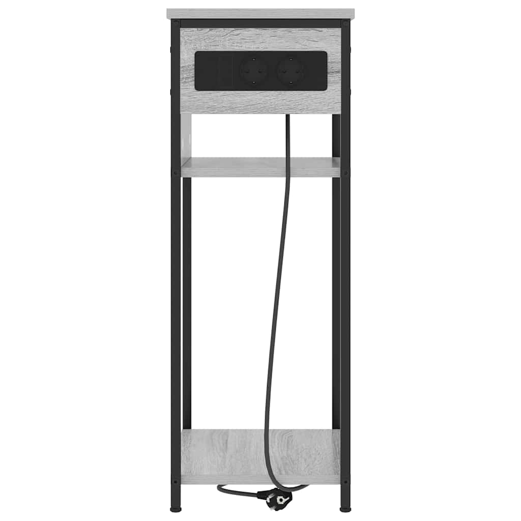 Nattbordskap Grå sonoma 41 x 28 x 76 cm Konstruert tre