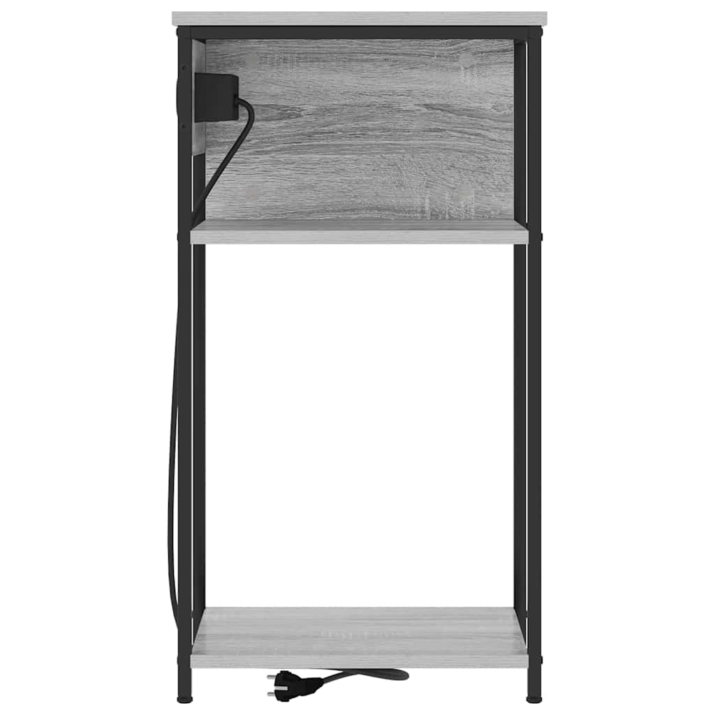 Nattbordskap Grå Sonoma 41 x 28 x 76 cm Konstruert tre