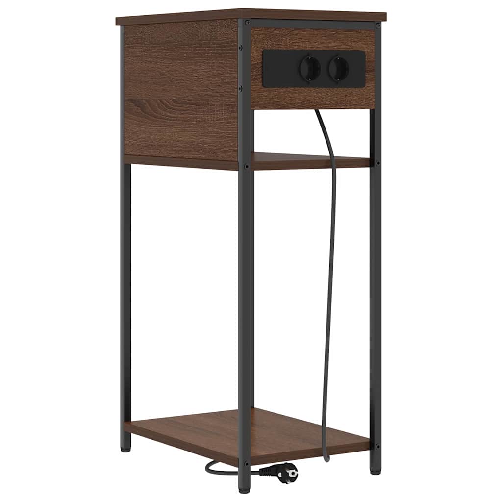 Nattbordskap Brun Eik 41 x 28 x 76 cm Konstruert tre