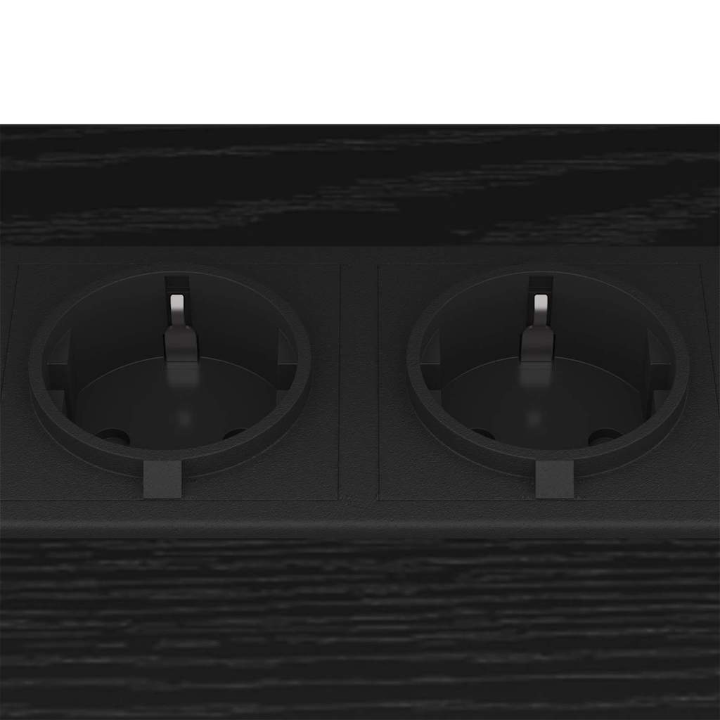 Nattbord 2 pcs Svart eik 38 x 30 x 48 cm Konstruert tre