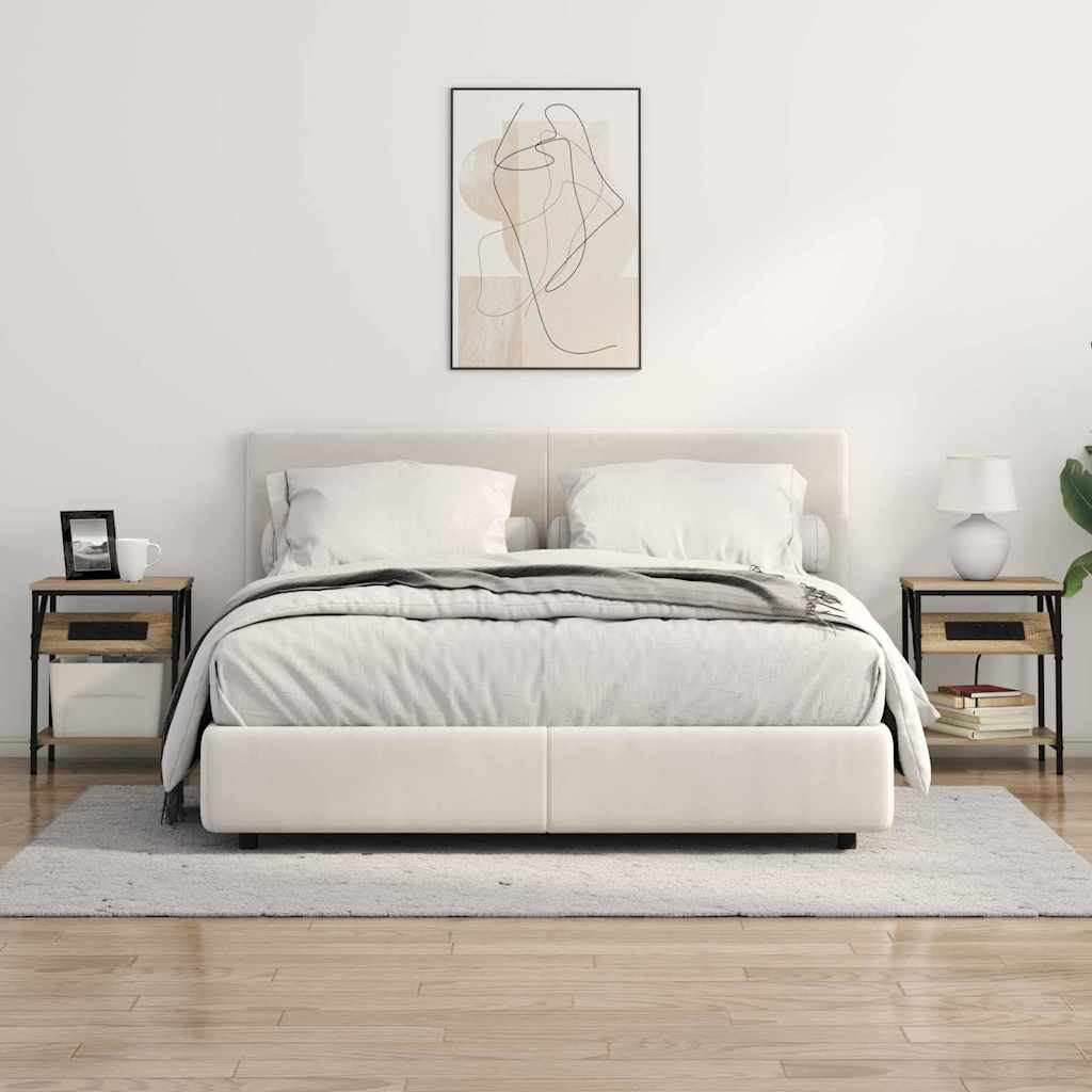 Nattbordskap 2 pcs Sonoma eik 38 x 30 x 48 cm Konstruert tre