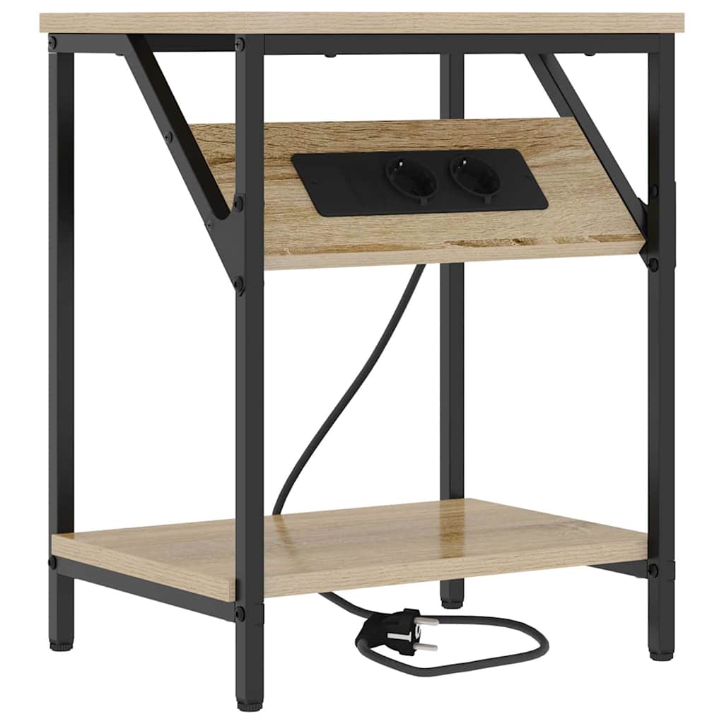 Nattbordskap 2 pcs Sonoma eik 38 x 30 x 48 cm Konstruert tre