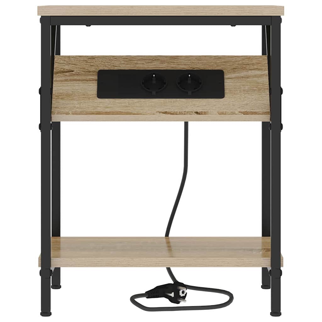 Nattbord 2 pcs Sonoma eik 38 x 30 x 48 cm Konstruert tre