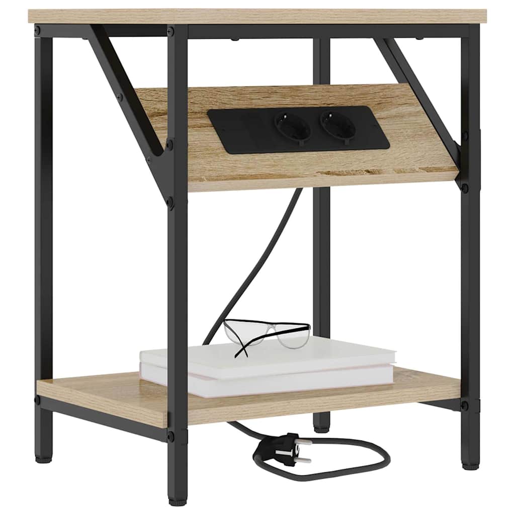 Nattbordskap 2 pcs Sonoma eik 38 x 30 x 48 cm Konstruert tre