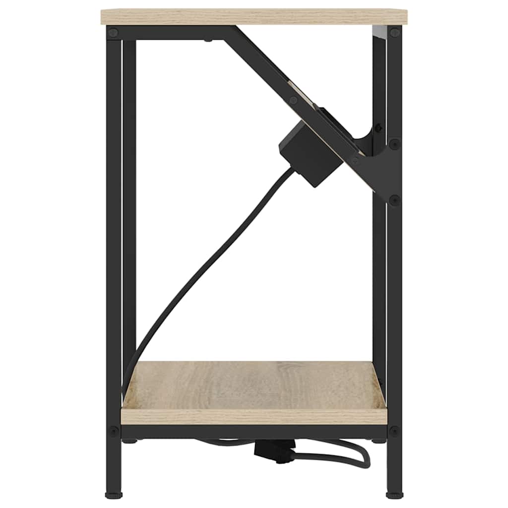Nattbordskap 2 pcs Sonoma eik 38 x 30 x 48 cm Konstruert tre
