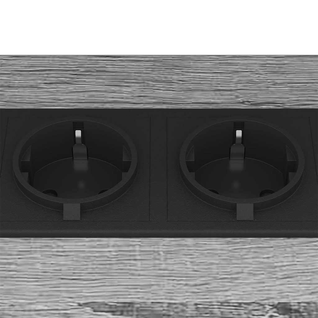 Nattbord 2 pcs Grå sonoma 38 x 30 x 48 cm Konstruert tre