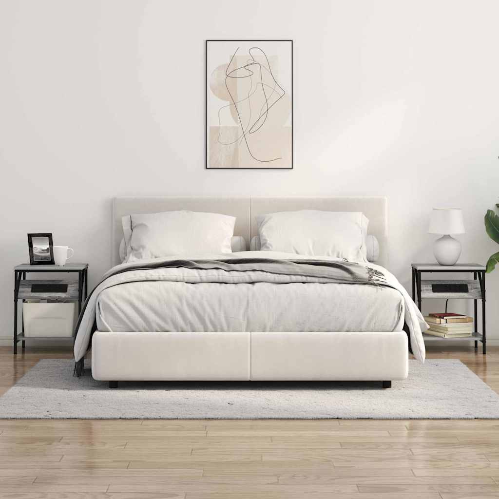 Nattbord 2 pcs Grå sonoma 38 x 30 x 48 cm Konstruert tre