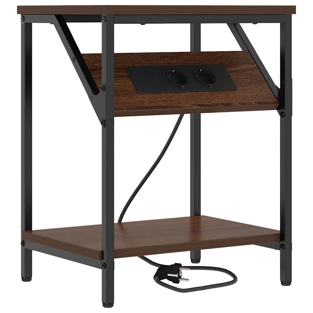 Nattbordskap Brun Eik 38 x 30 x 48 cm Konstruert tre