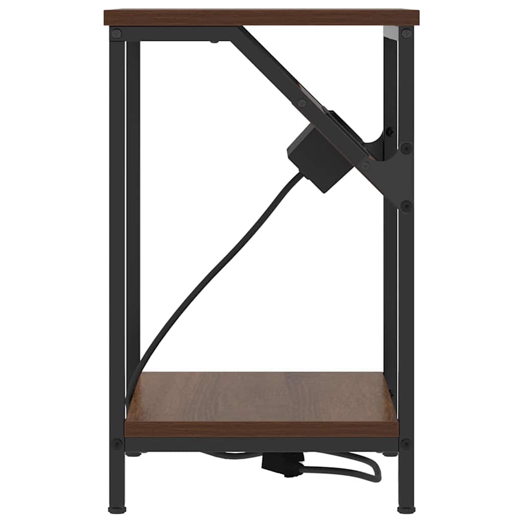 Nattbordskap Brun Eik 38 x 30 x 48 cm Konstruert tre