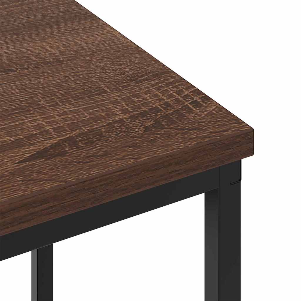 Nattbord 2 pcs brun eik 38 x 30 x 48 cm Konstruert tre