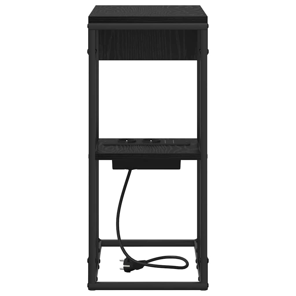 Nattbord Svart eik 41.5 x 26 x 60.5 cm Konstruert tre