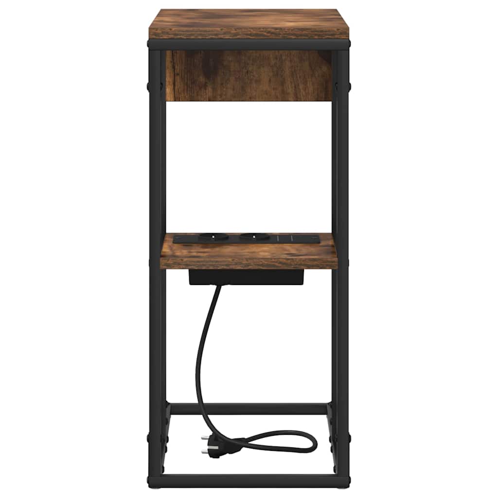 Nattbordskap Røkt eik 41,5 x 26 x 60,5 cm Konstruert tre