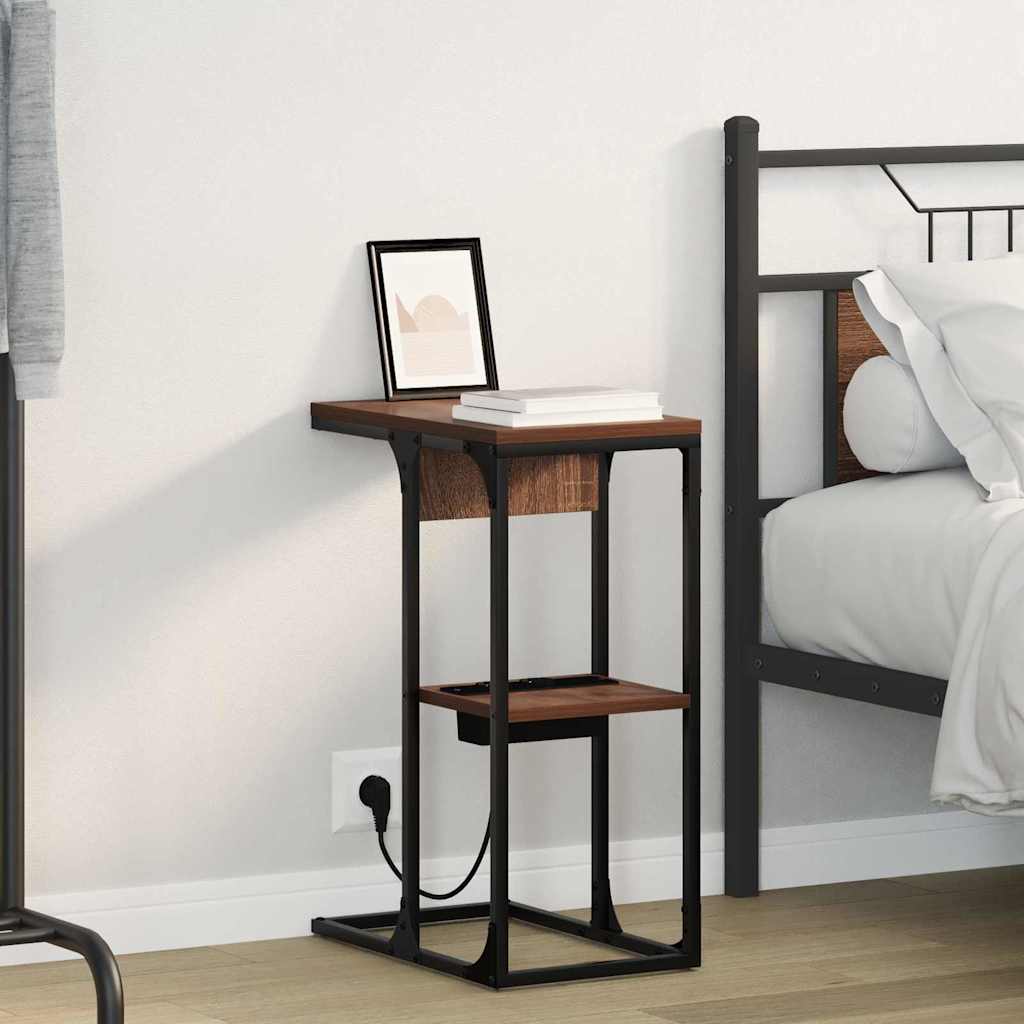 Nattbordskap Brun Eik 41,5 x 26 x 60,5 cm Konstruert tre