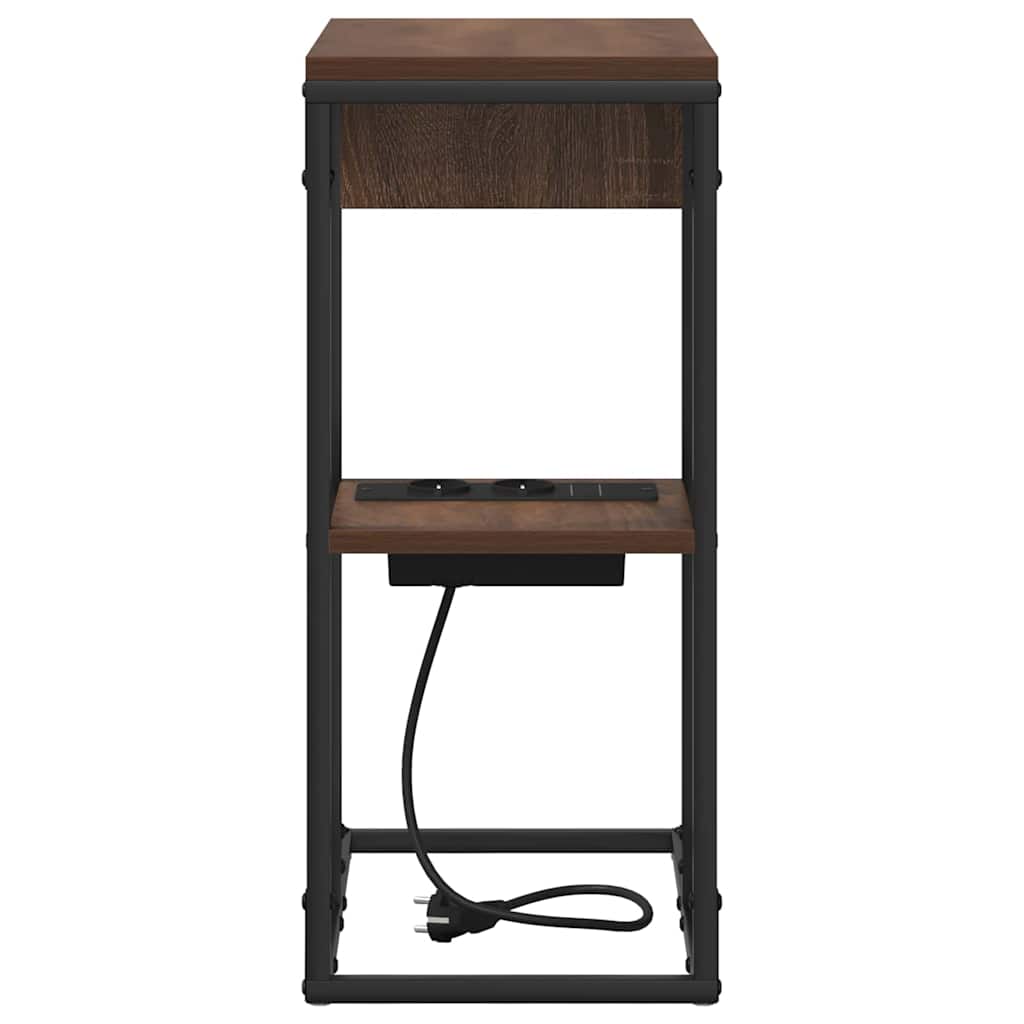 Nattbord brun eik 41.5 x 26 x 60.5 cm Konstruert tre