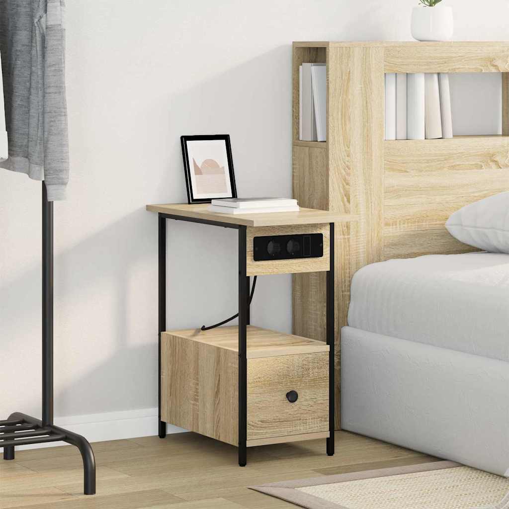 Nattbordskap Sonoma eik 60 x 30 x 61 cm Konstruert tre