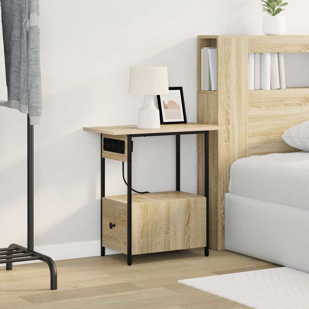 Nattbordskap Sonoma eik 60 x 30 x 61 cm Konstruert tre